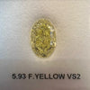 5.93 Carat OVAL Shape YELLOW Color Diamond
