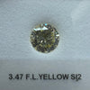 3.47 Carat ROUND Shape FLY Color Diamond