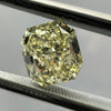 Light yellow color diamond, 2.01 Carat, radiant shape, VVS2 clarity
