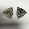J color diamonds, 1.08 & 1.00 Carat, triangle shape, SI2 & i1 clarity