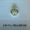 2.01 Carat PEAR Shape YELLOW Color Diamond