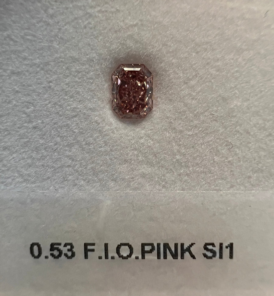PINK Diamond, 0.53 Carat, RADIANT Shape, VS1 Clarity