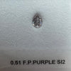 0.51 Carat PEAR Shape PURPLE Color Diamond