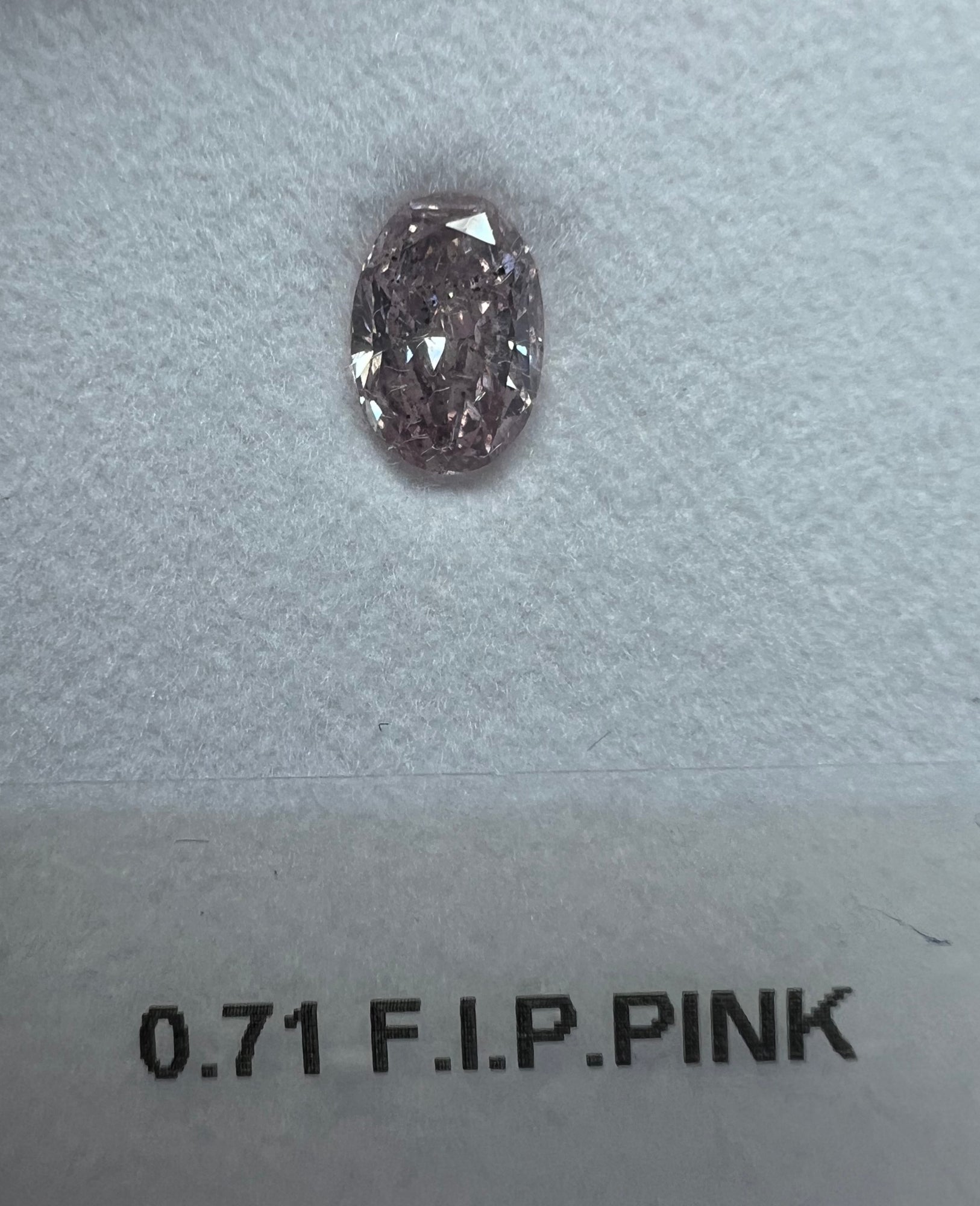 PINK Diamond, 0.71 Carat, OVAL Shape, I1 Clarity
