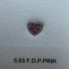 0.83 Carat HEART Shape PINK Color Diamond