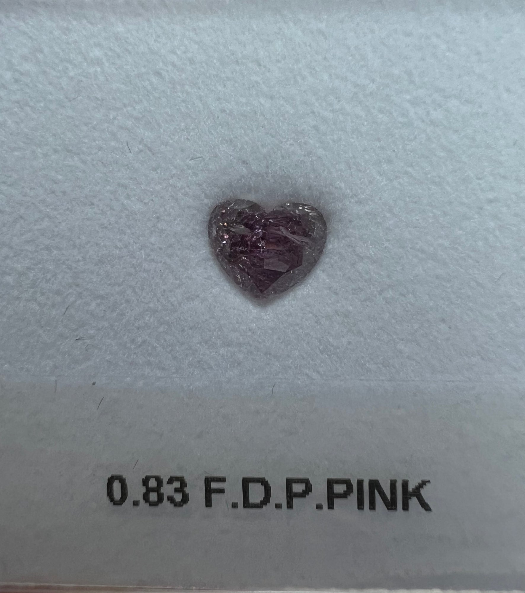 0.83 Carat HEART Shape PINK Color Diamond