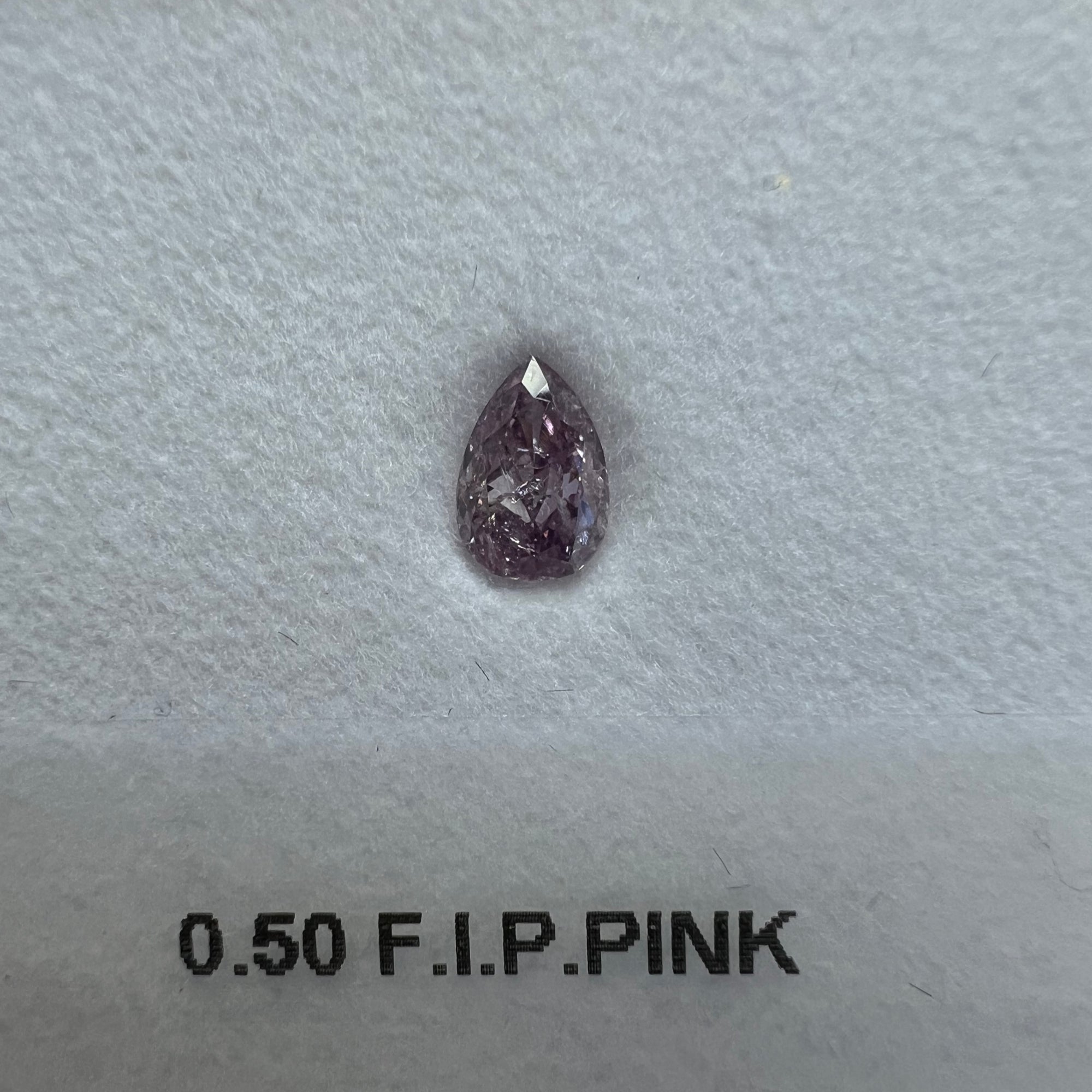 0.50 Carat PEAR Shape PINK Color Diamond - VMK Diamonds