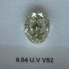 8.04 Carat OVAL Shape U TO V RANGE Color Diamond