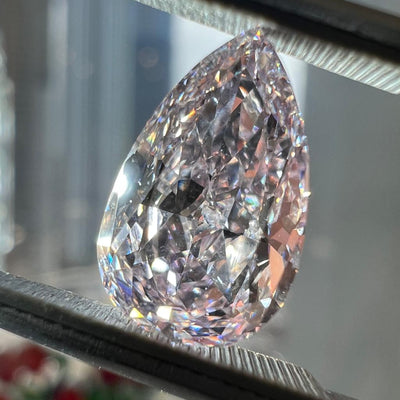 2.58 Carat PEAR Shape PINK PURPLE Color Diamond