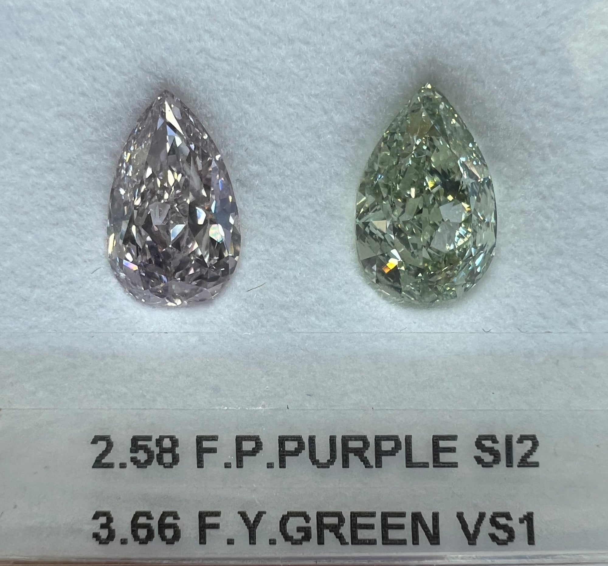 3.66 Carat PEAR Shape GREEN Color Diamond