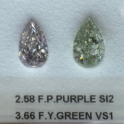 3.66 Carat PEAR Shape GREEN Color Diamond