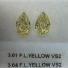 3.01 Carat PEAR Shape YELLOW Diamond