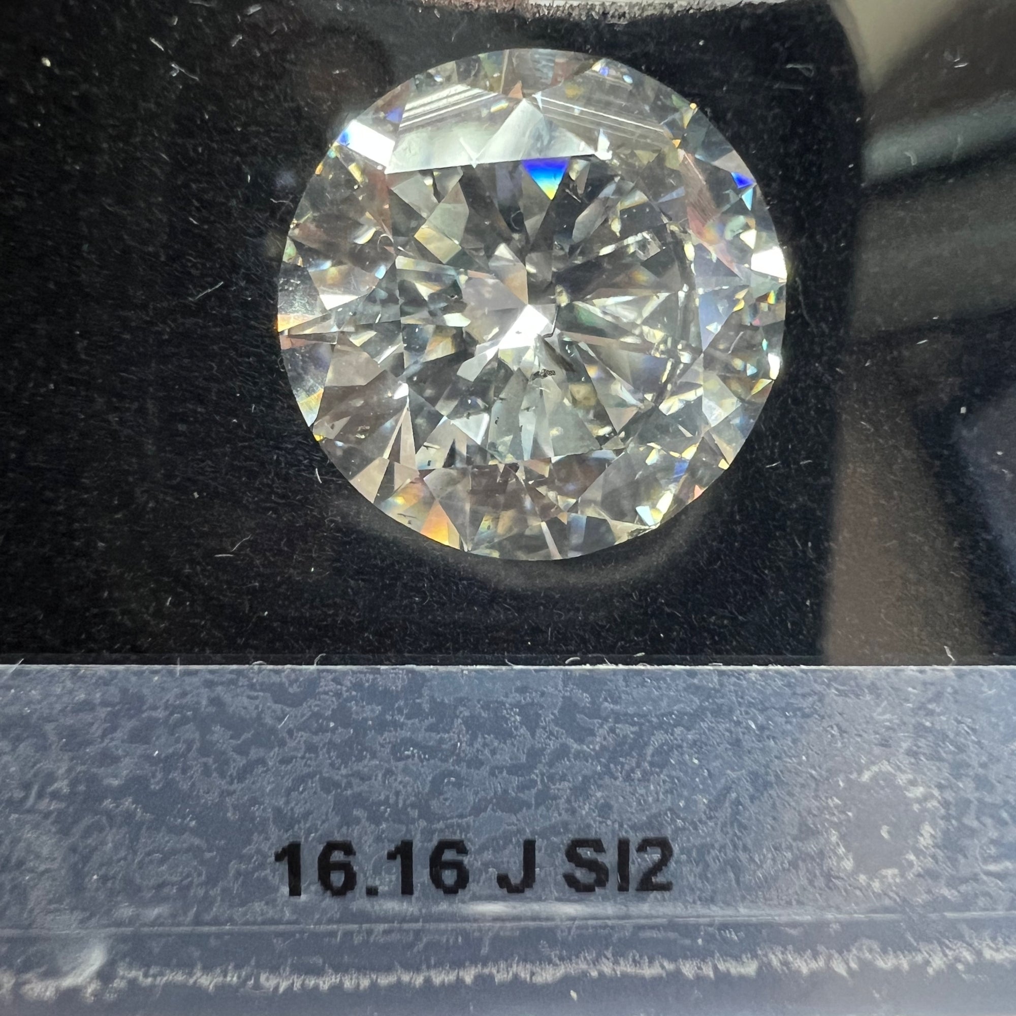 16.16 Carat ROUND Shape J Color Diamond