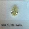3.01 Carat PEAR Shape YELLOW Color Diamond