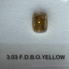 3.03 Carat CUSHION Shape BROWNISH ORANGY YELLOW Color Diamond