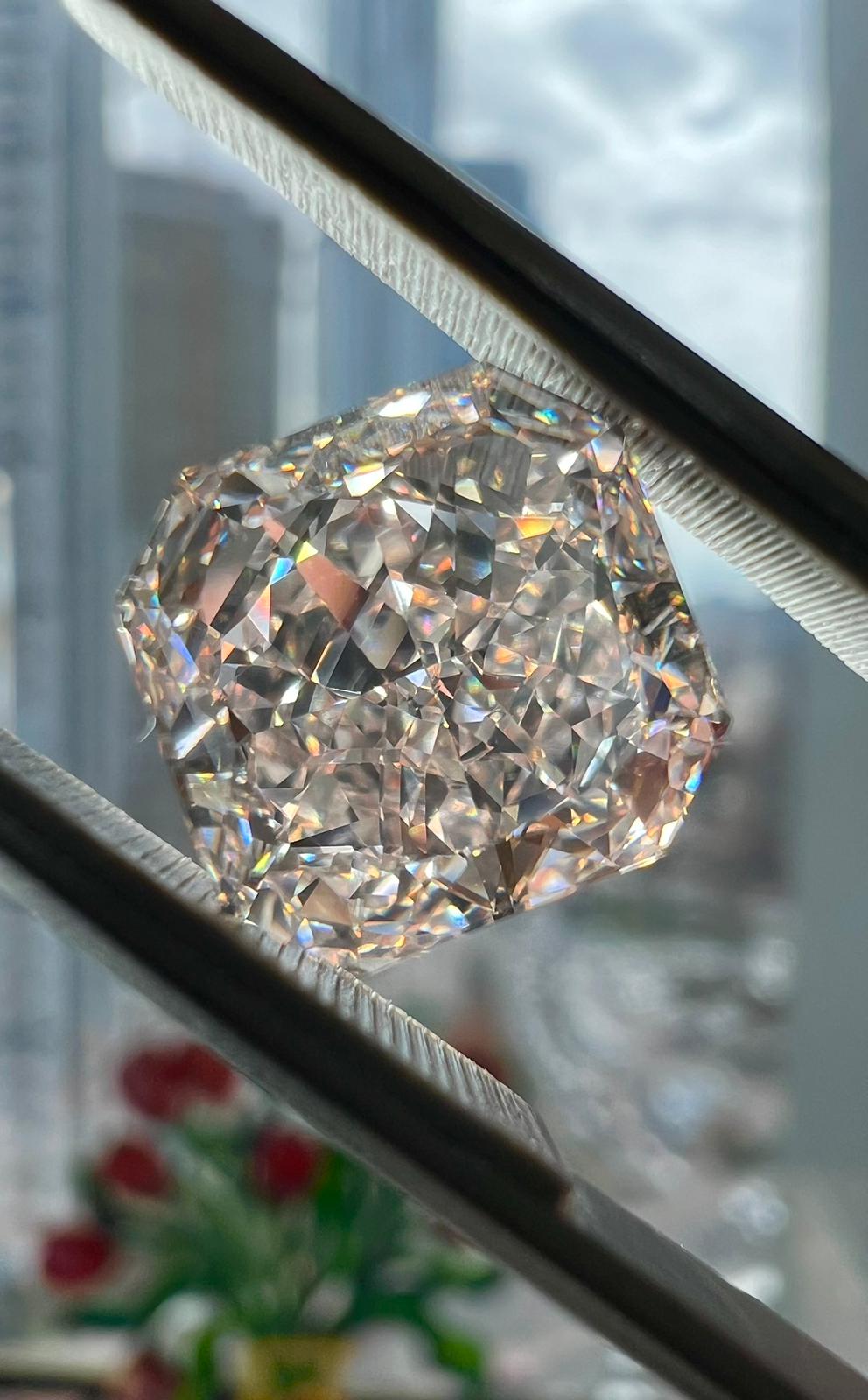 4.17 Carat RADIANT Shape BROWN Color Diamond