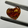 0.82 Carat HEART Shape ORANGE Color Diamond