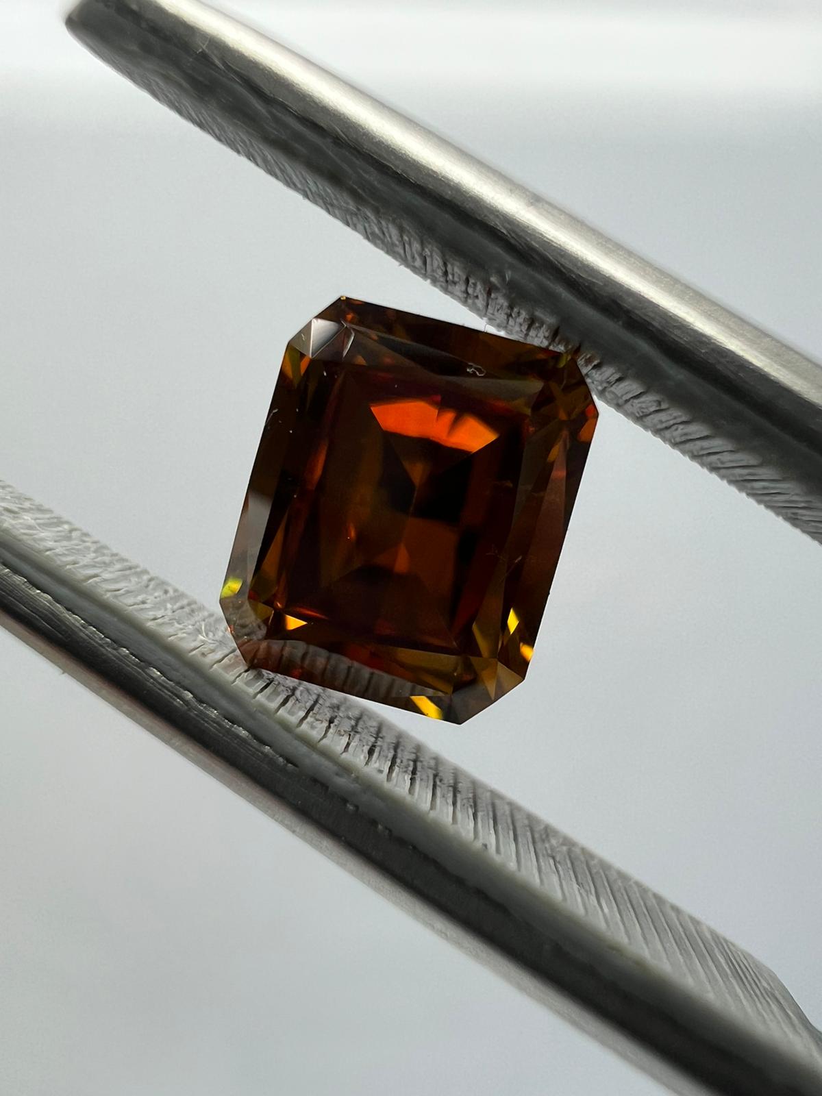 1.02 Carat RADIANT Shape ORANGE Color Diamond