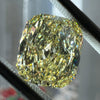 3.32 Carat CUSHION Shape YELLOW Color Diamond