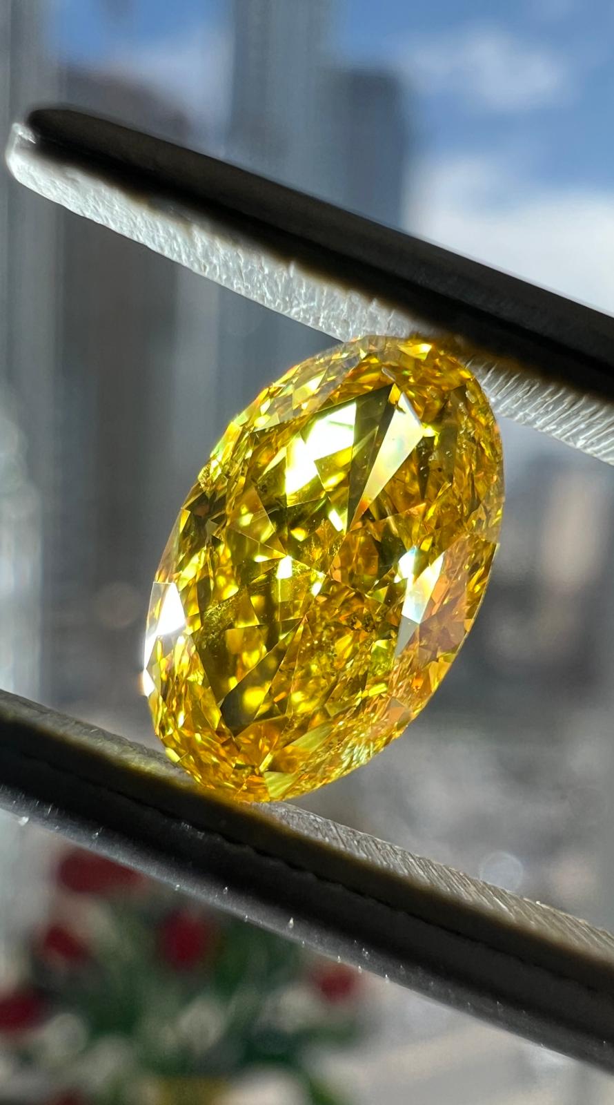 1.50 Carat OVAL Shape YELLOW Color Diamond