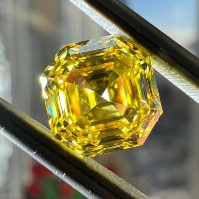 2.01 Carat ASSCHER Shape YELLOW Color Diamond