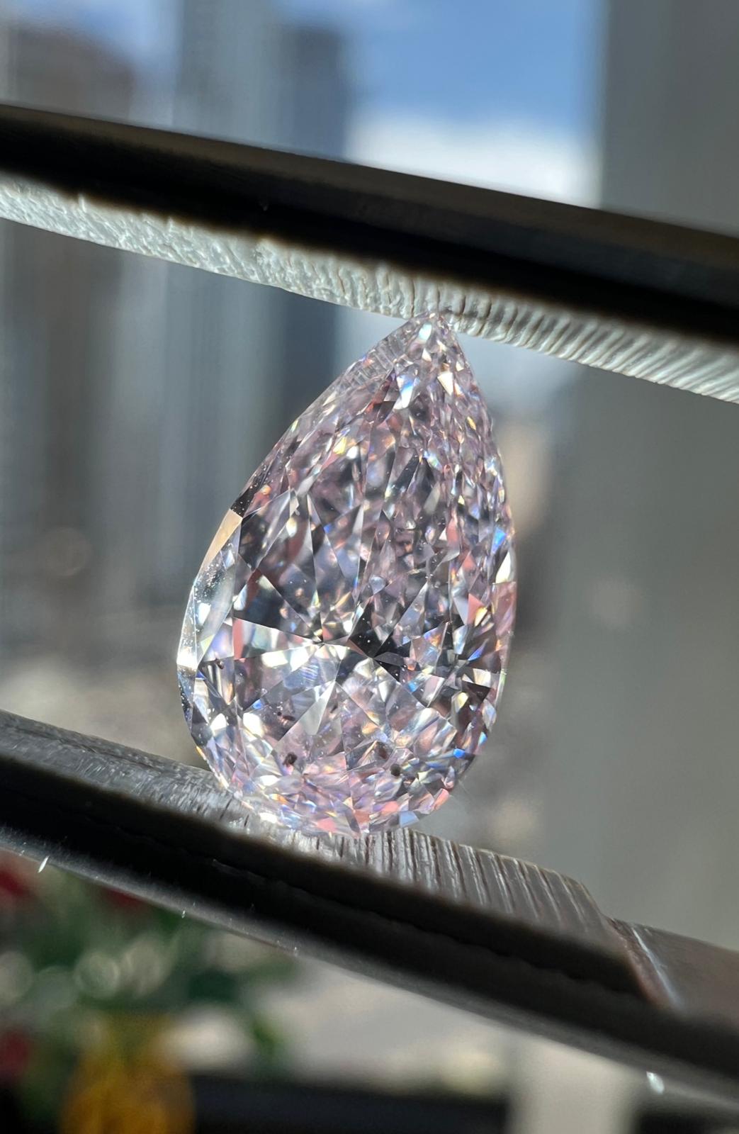1.06 Carat PEAR Shape PINK Color Diamond - VMK Diamonds