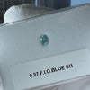 0.37 Carat CUSHION Shape BLUE Color Diamond