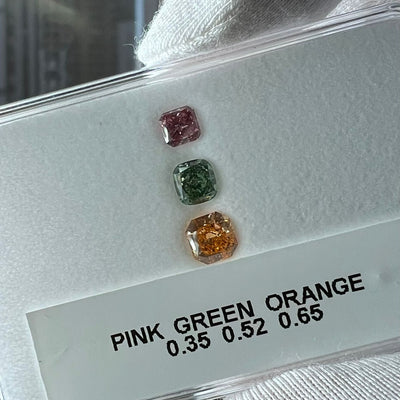 0.52 Carat CUSHION Shape GREEN Color Diamond