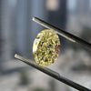 YELLOW Diamond, 9.12 Carat, OVAL Shape, SI2 Clarity