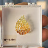 parcel of 45 diamonds 4.15 total carat all natural colored diamonds yellow orange