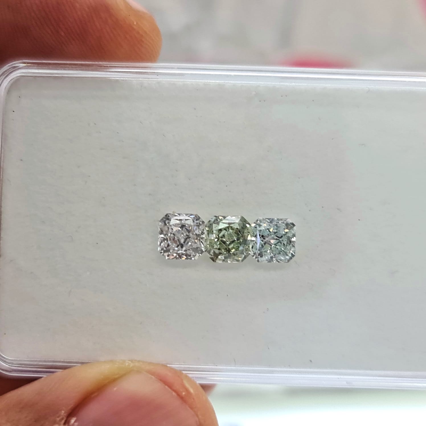 0.83 Carat RADIANT Shape PINK Color Diamond