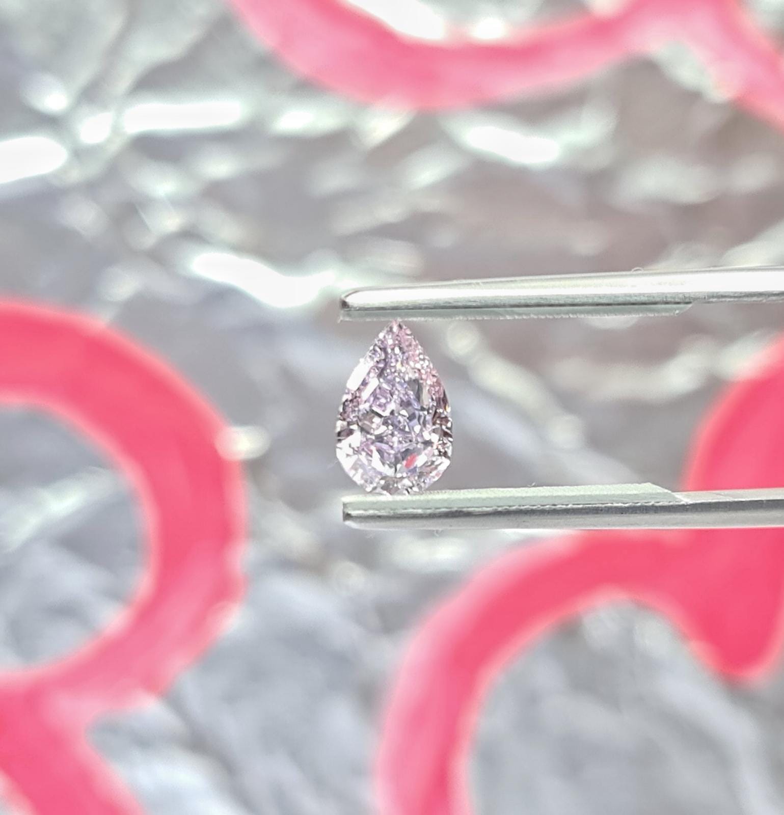 1.30 Carat PEAR Shape PURPLE Color Diamond