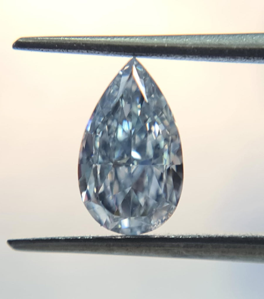 1.03 Carat PEAR Shape BLUE Color Diamond