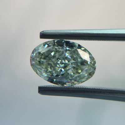 3.49 Carat OVAL Shape GREEN Color Diamond