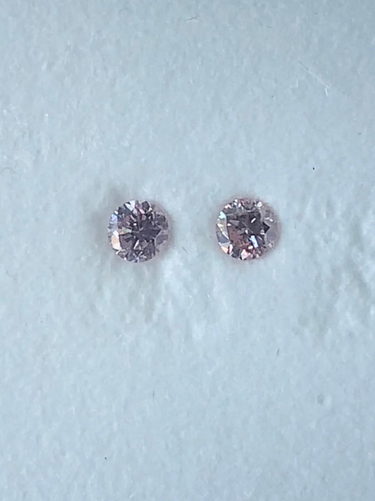 0.15 Carat ROUND Shape Strawberry PINK Color Diamond