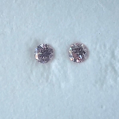 0.15 Carat ROUND Shape Strawberry PINK Color Diamond