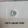 1.02 Carat CUSHION Shape Light BLUE Color Diamond