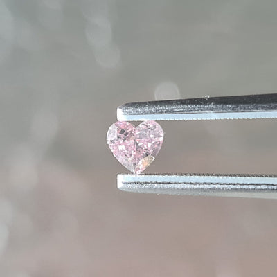 0.50 Carat HEART Shape Purplish PINK Color Diamond