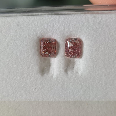 0.50 Carat RADIANT Shape Intense PINK Color Diamond