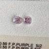 0.50 Carat CUSHION Shape Pinkish PURPLE Color Diamond