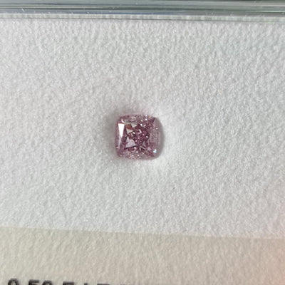 0.56 Carat CUSHION Shape PINK Color Diamond