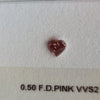 0.50 Carat HEART Shape PINK Color Diamond