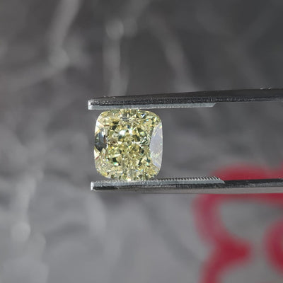 5.30 Carat CUSHION Shape YELLOW Color Diamond
