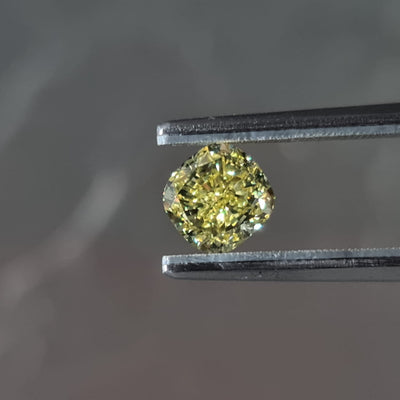 1.60 Carat CUSHION Shape YELLOW Color Diamond