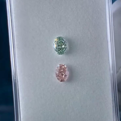 0.70 Carat OVAL Shape GREEN Color Diamond