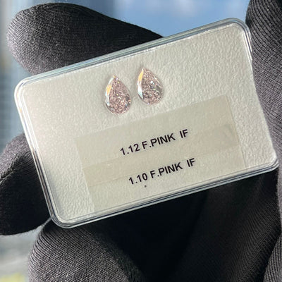 1.12 Carat PEAR Shape PINK Color Diamond