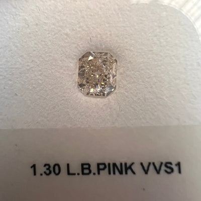 1.30 Carat RADIANT Shape PINK Color Diamond