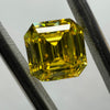 2.03 Carat EMERALD Shape YELLOW Color Diamond
