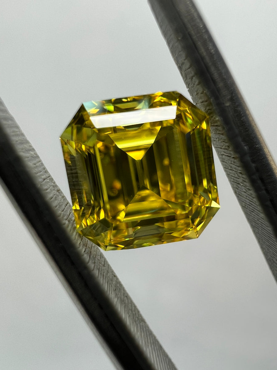 2.03 Carat EMERALD Shape YELLOW Color Diamond