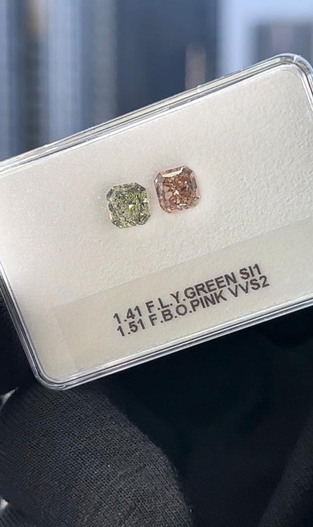 1.41 Carat RADIANT Shape GREEN Color Diamond